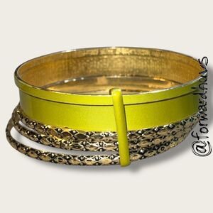Bundle Sale 3 for $15 | Green & black / Gold Bracelet Set